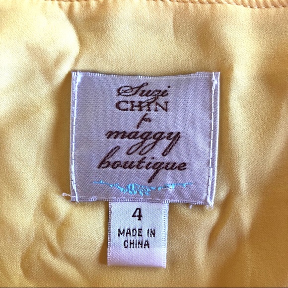 🌻 Suzi Chin for Maggy Boutique Yellow Dress - Picture 5 of 8